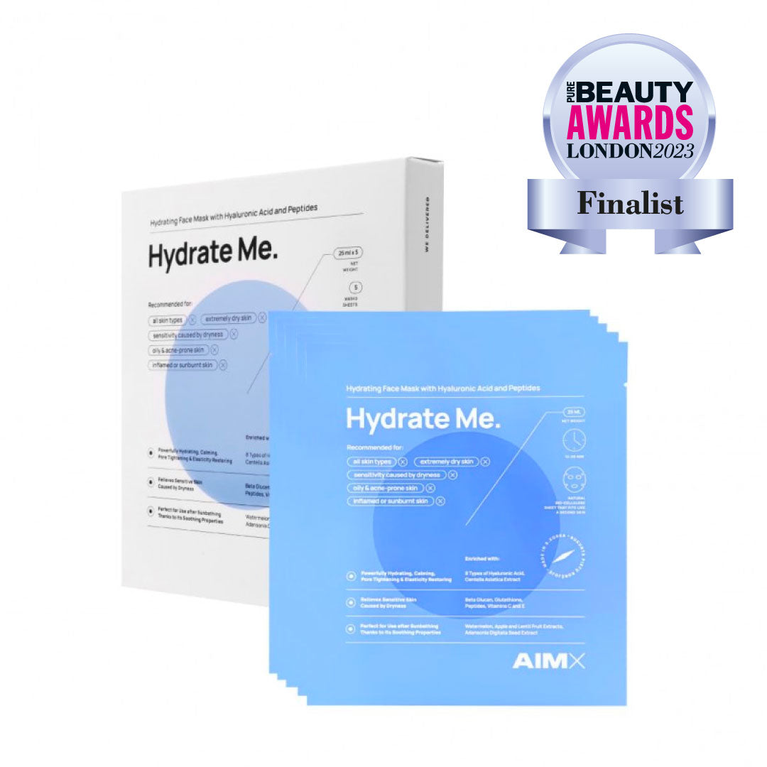 AIMX ‘Hydrate Me’ moisturising face mask with peptides, 5pcs