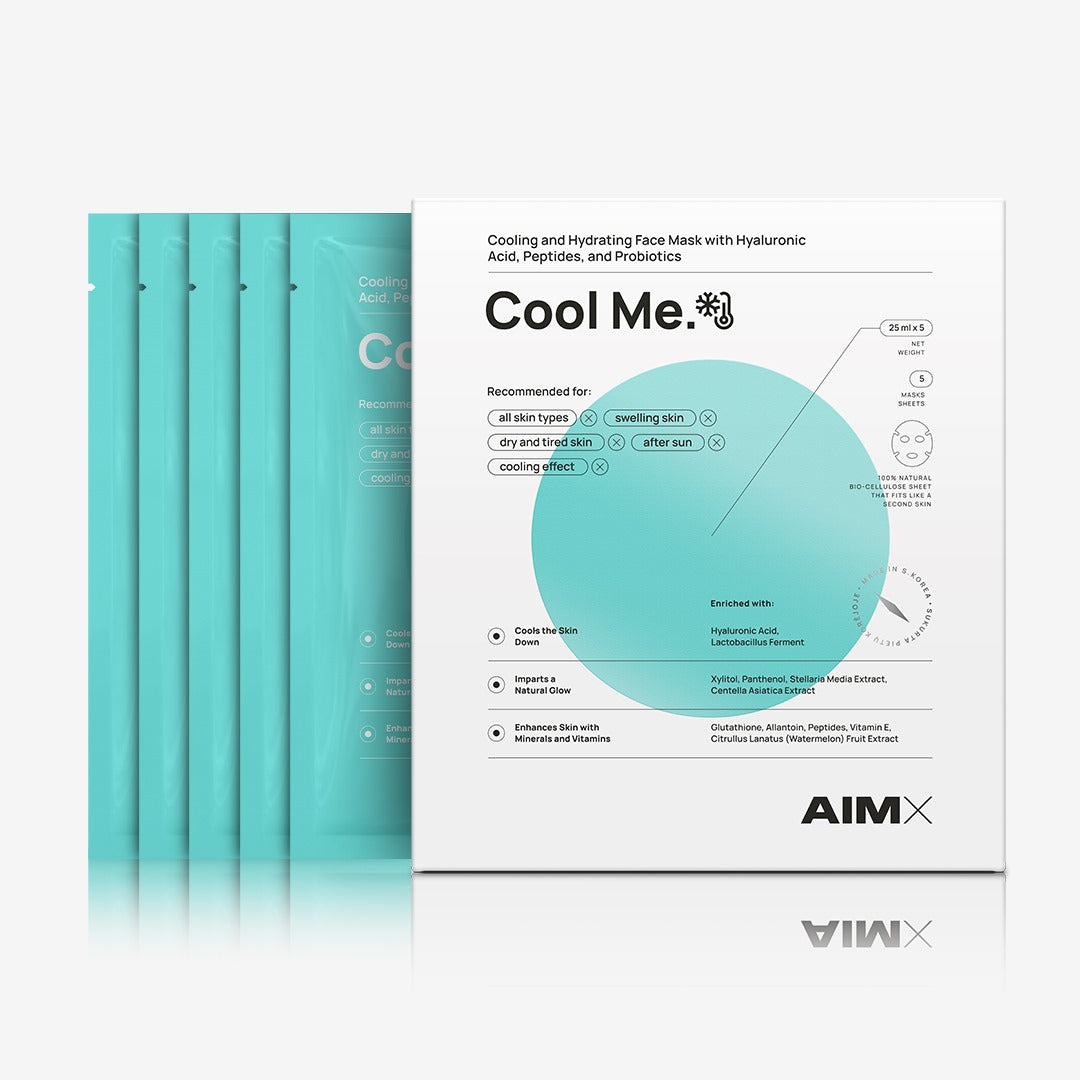 AIMX Hydrating and cooling face mask with probiotics "Cool Me" 5 pcs.