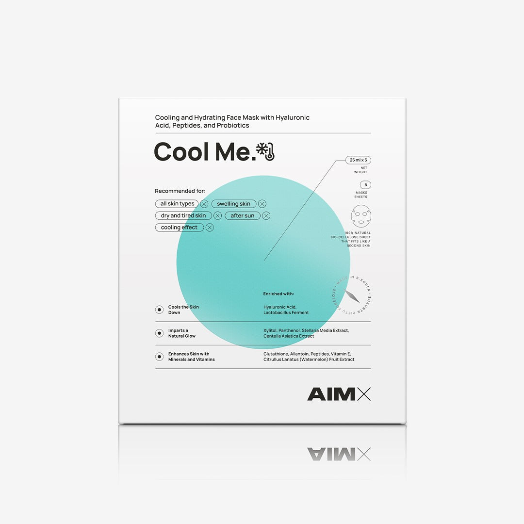 AIMX Hydrating and cooling face mask with probiotics "Cool Me" 5 pcs.