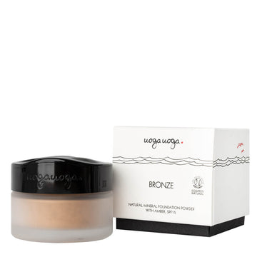 Bronze. Great for contouring and sun-kissed effect. Nr. 638 Natural mineral foundation powder with amber SPF15